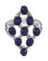 Southwest Magenta Turquoise Authentic Sterling Silver Ring Size 5-1/2 YX89789